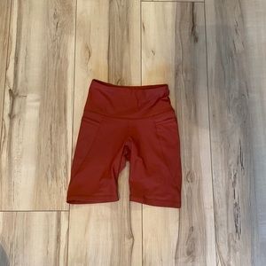 old navy burnt orange biker shorts NEVER WORN.